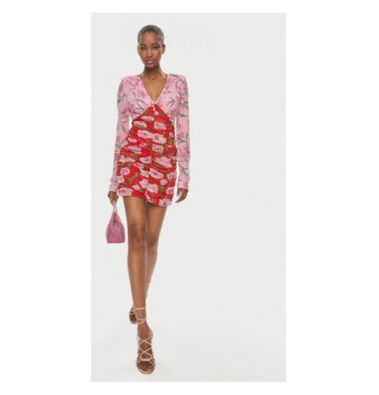 Дамска рокля -  304120190 - Вискоза - Розов - Розово ROTATE