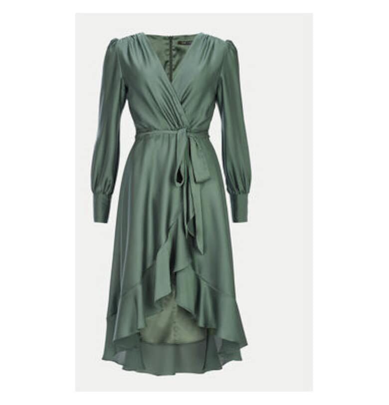 Дамска рокля -  304165054 - Полиестер - Зелен - Зелен Swing