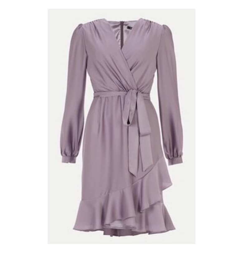 Дамска рокля -  304171604 - Полиестер - Лилаво - Виолетов Swing