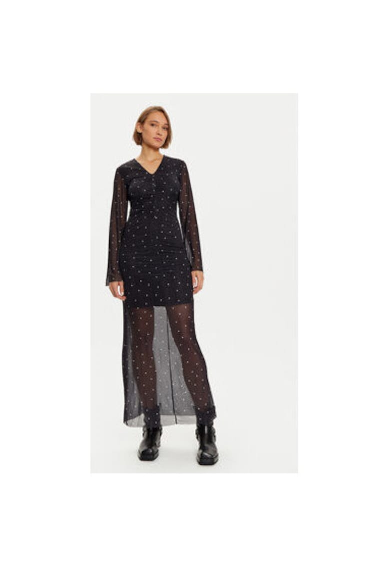 Дамска рокля - 304176821 - Полиестер - Черен Karen by Simonsen