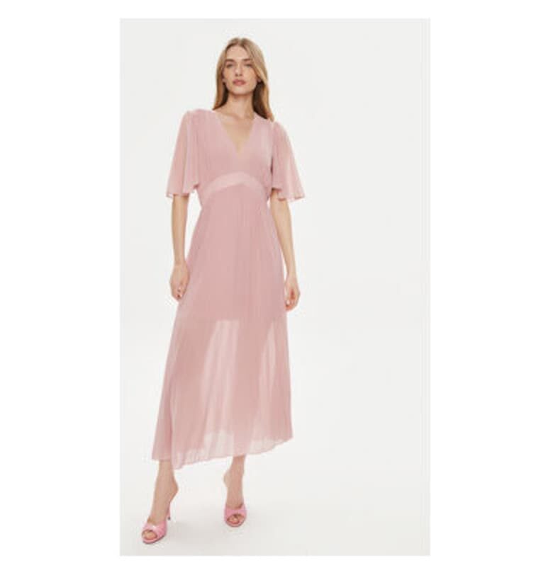 Дамска рокля -  304193767 - Вискоза - Розов - Розово DIXIE