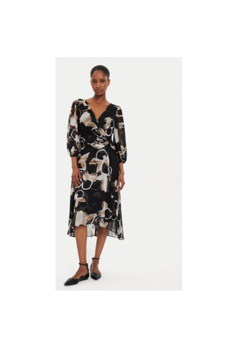 Дамска рокля - 304218750 - Полиестер - Черен DKNY