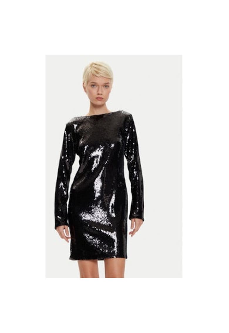 Дамска рокля - 304334108 - Полиестер - Черен - Черен BOSS