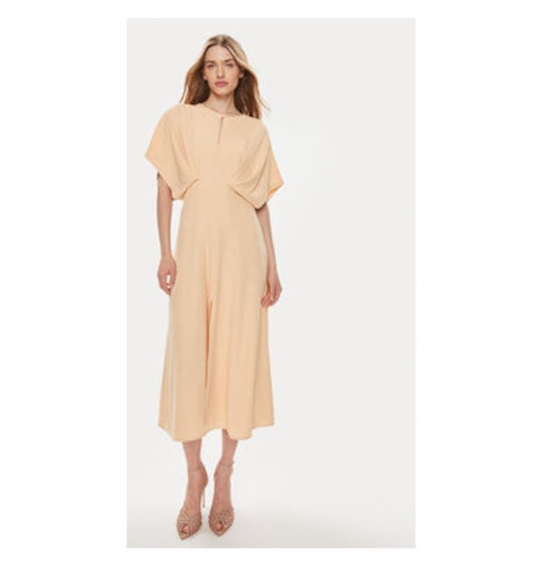 Дамска рокля -  304352614 - Полиестер - Оранжев - Оранжев kontatto