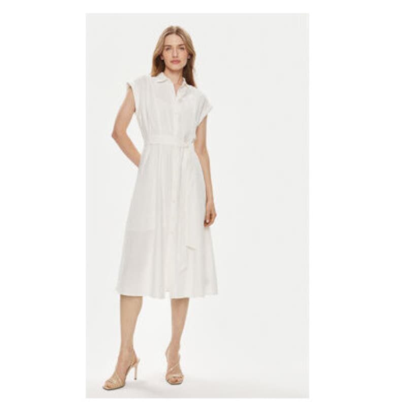 Дамска рокля -  304357671 - Лен/Вискоза - Бежов - Бежов GAP