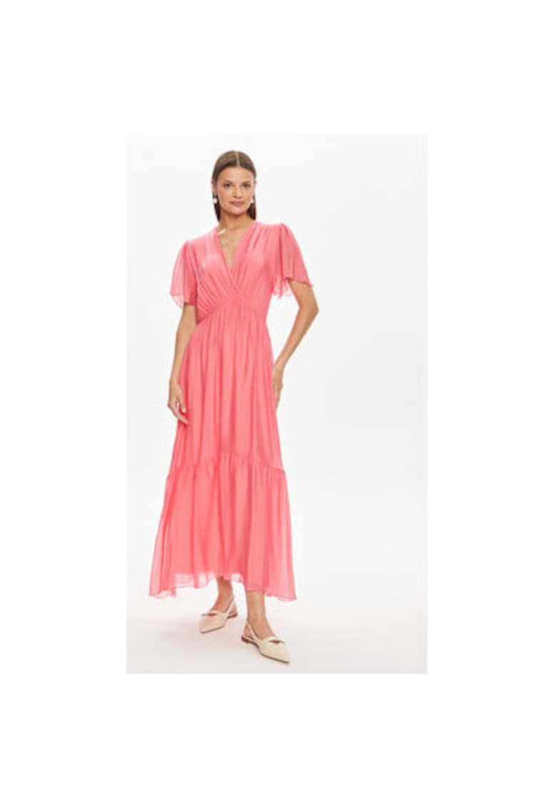 Дамска рокля - 304437212 - Вискоза/Коприна - Розов - Розово Haveone