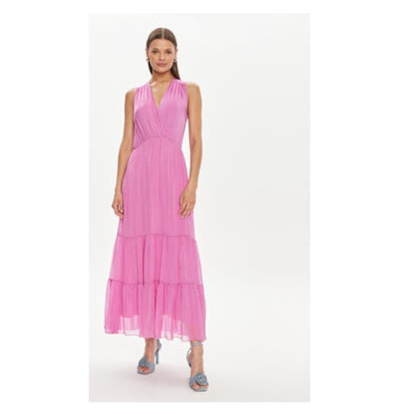 Дамска рокля -  304437458 - Вискоза/Коприна - Лилаво - Виолетов Haveone