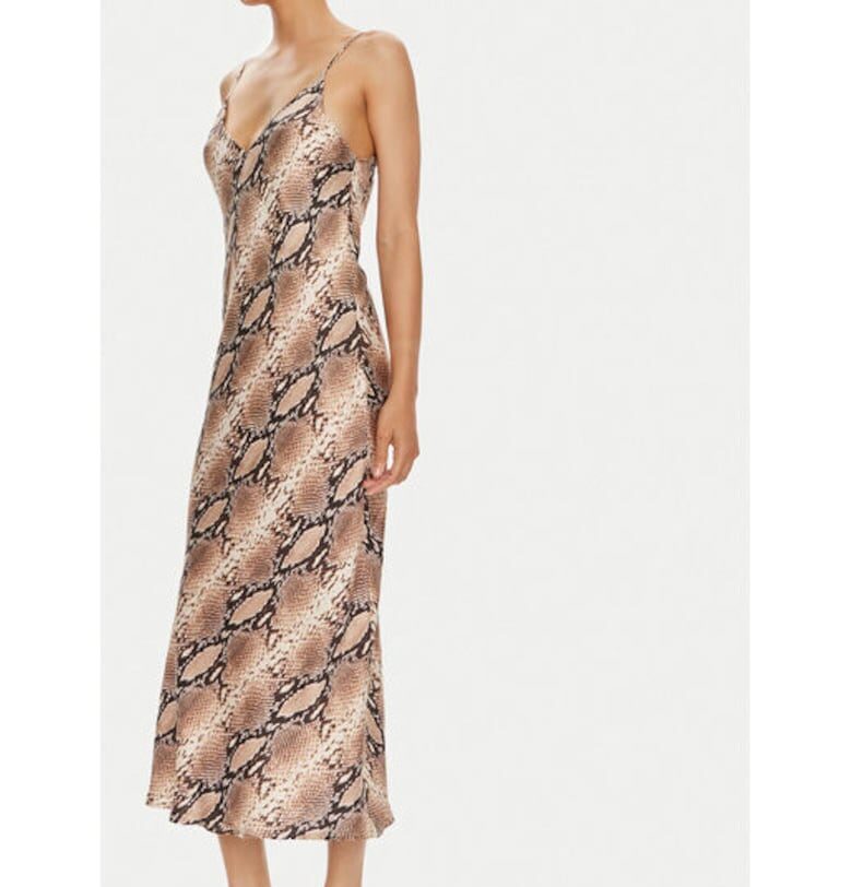 Дамска рокля -  304449505 - Вискоза - Кафяв - Кафяв VICOLO