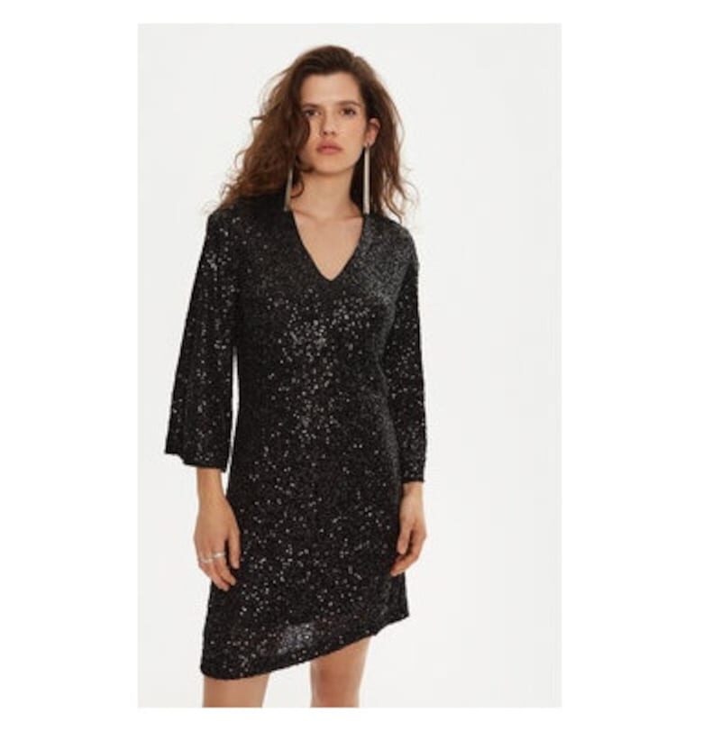 Дамска рокля -  304453632 - Полиестер - Черен Bruuns Bazaar