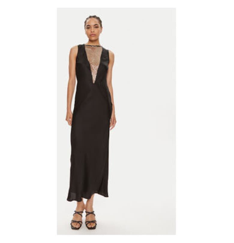 Дамска рокля -  304471315 - Вискоза - Черна ROTATE