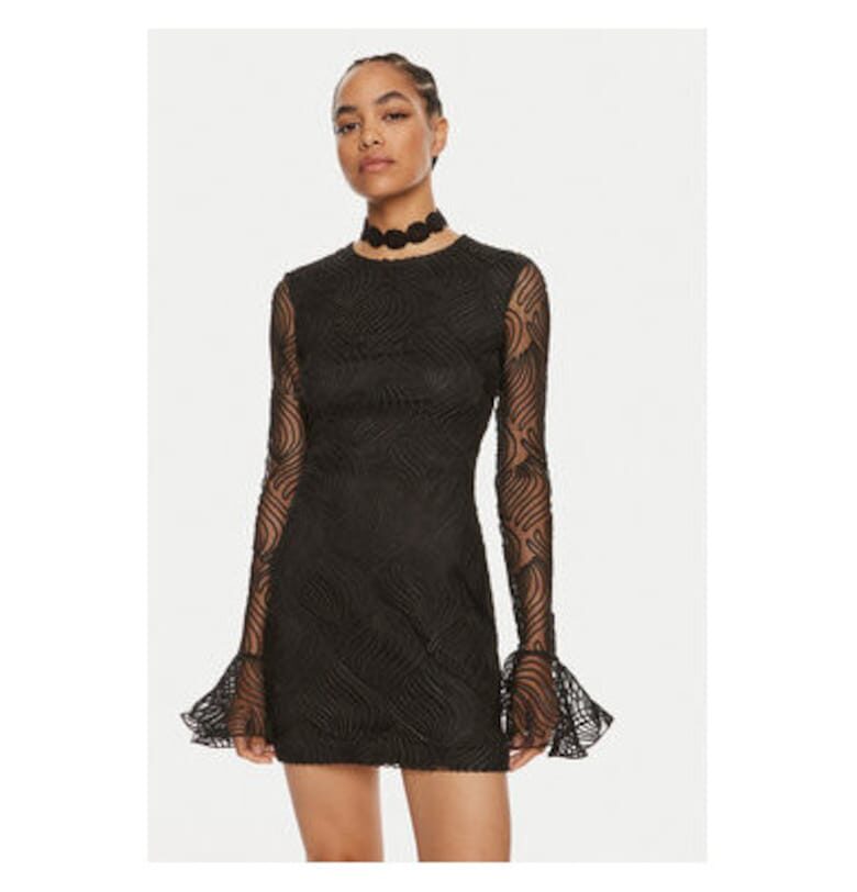 Дамска рокля -  304471643 - Рециклиран полиестер - Черен - Черен ROTATE