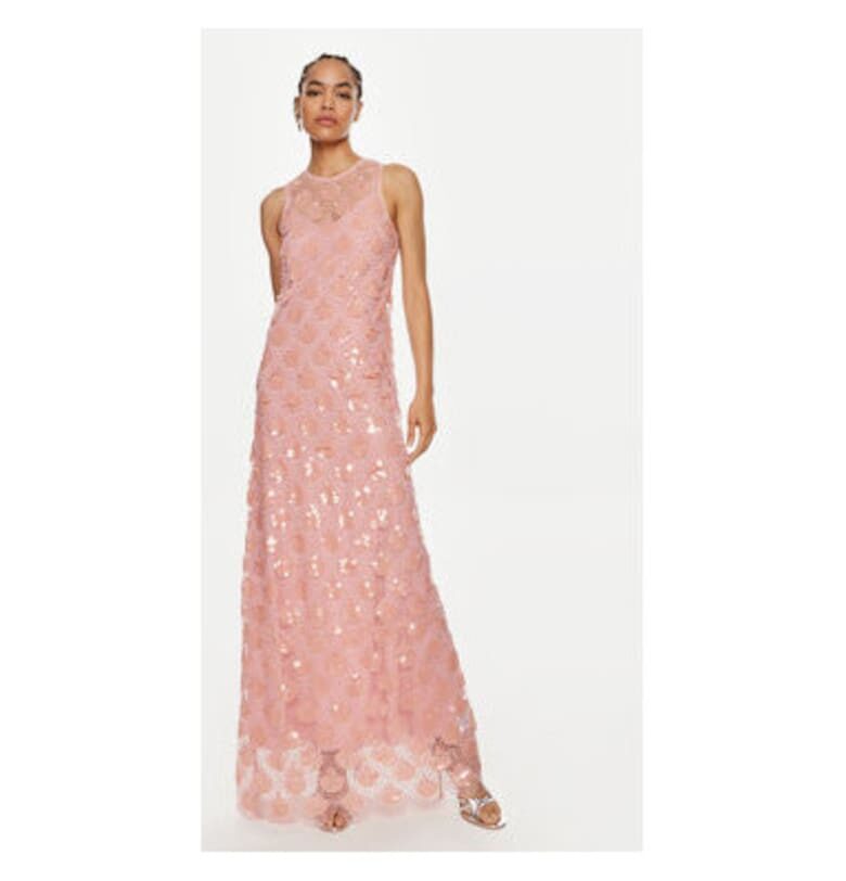 Дамска рокля -  304471711 - Рециклиран полиестер - Розов - Розово ROTATE