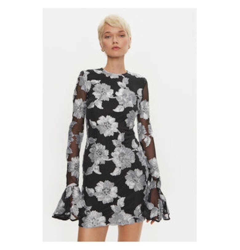 Дамска рокля -  304472602 - Рециклиран полиестер - Черен - Черен ROTATE