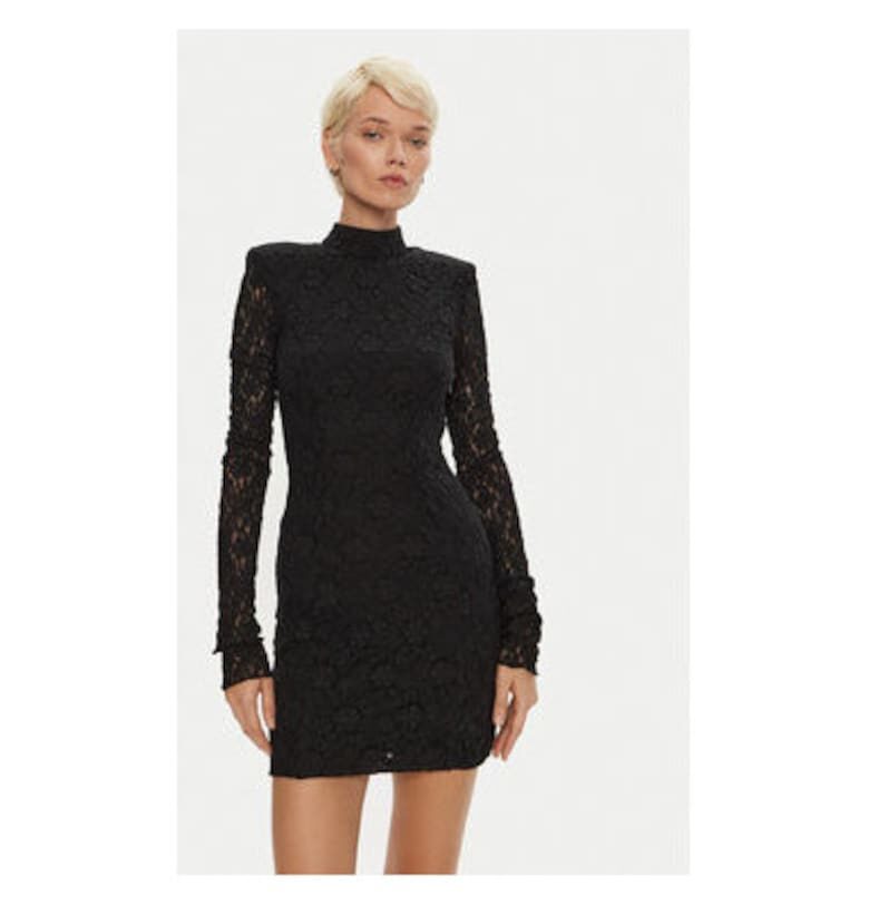 Дамска рокля -  304472701 - Черна ROTATE