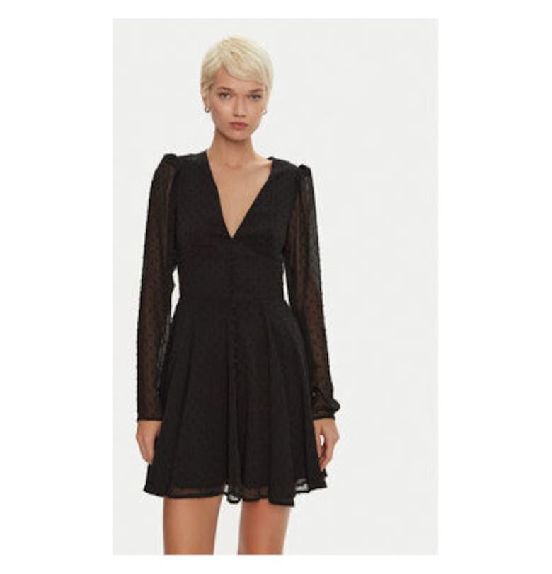 Дамска рокля -  304472749 - Рециклиран полиестер - Черен - Черен ROTATE