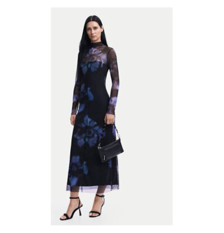 Дамска рокля -  304478673 - Полиестер - Син - Син DESIGUAL