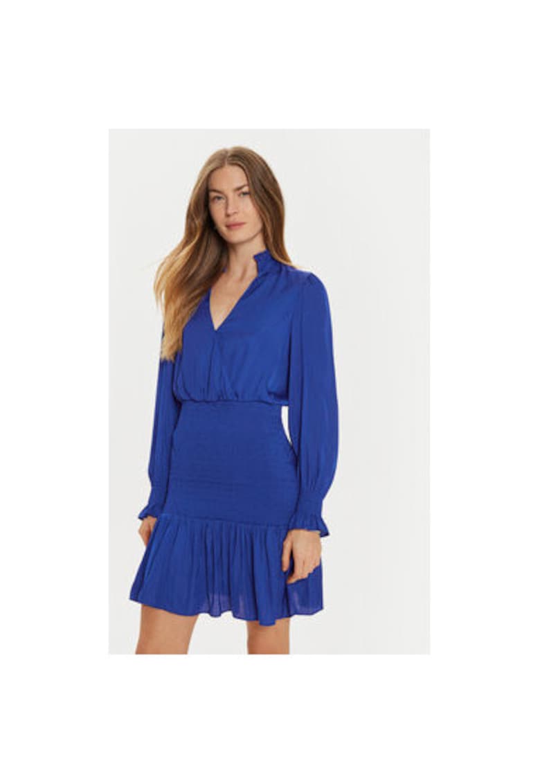 Дамска рокля - 304483363 - Полиестер - Син Morgan