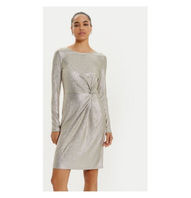 Дамска рокля -  304524769 - Полиестер - Златен Oui