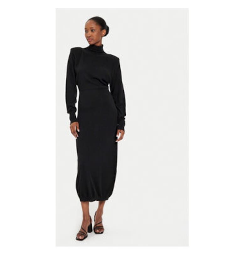 Дамска рокля -  304638398 - Вискоза/Вълна/Полиамид - Един размер INTL - Черна kontatto