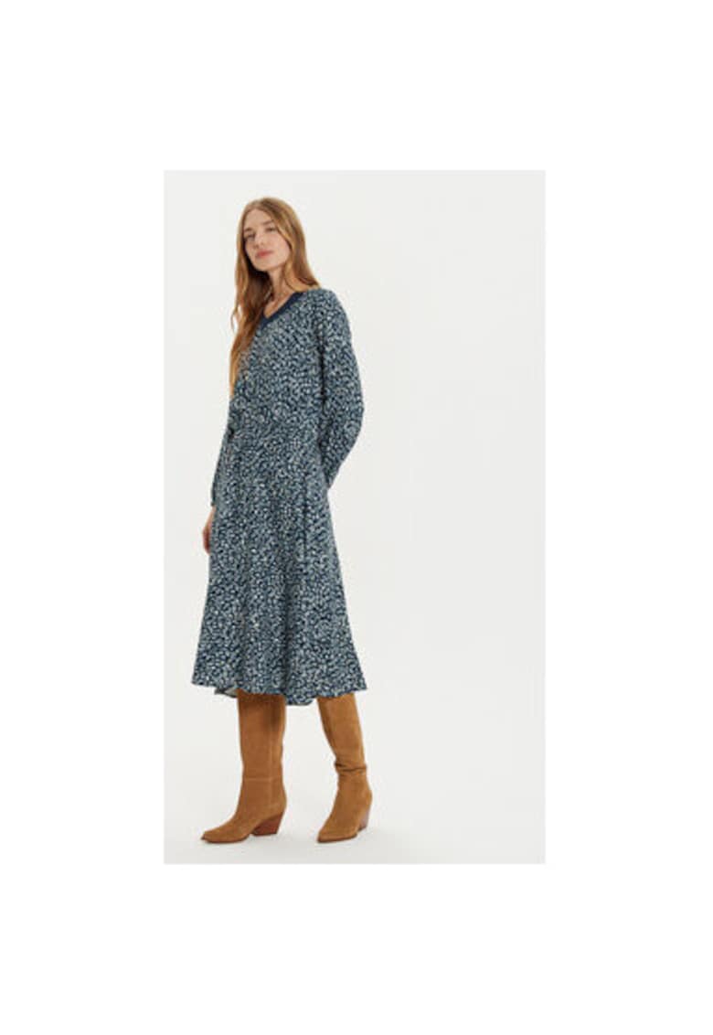 Дамска рокля - 304752711 - Вискоза - Син - Син Tatuum