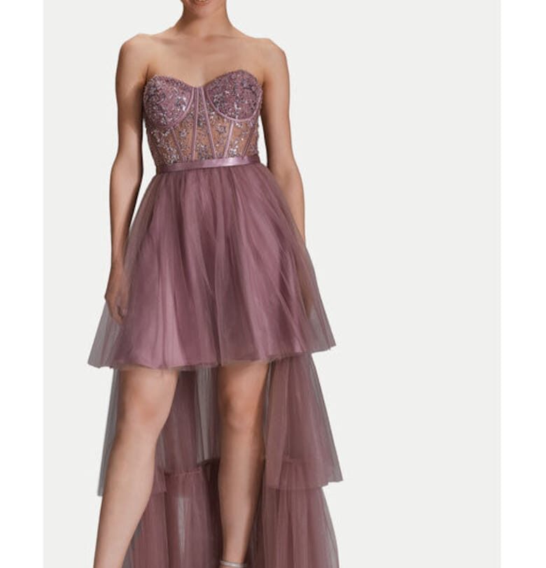 Дамска рокля -  304886645 - Полиестер - Розов Hey kyla