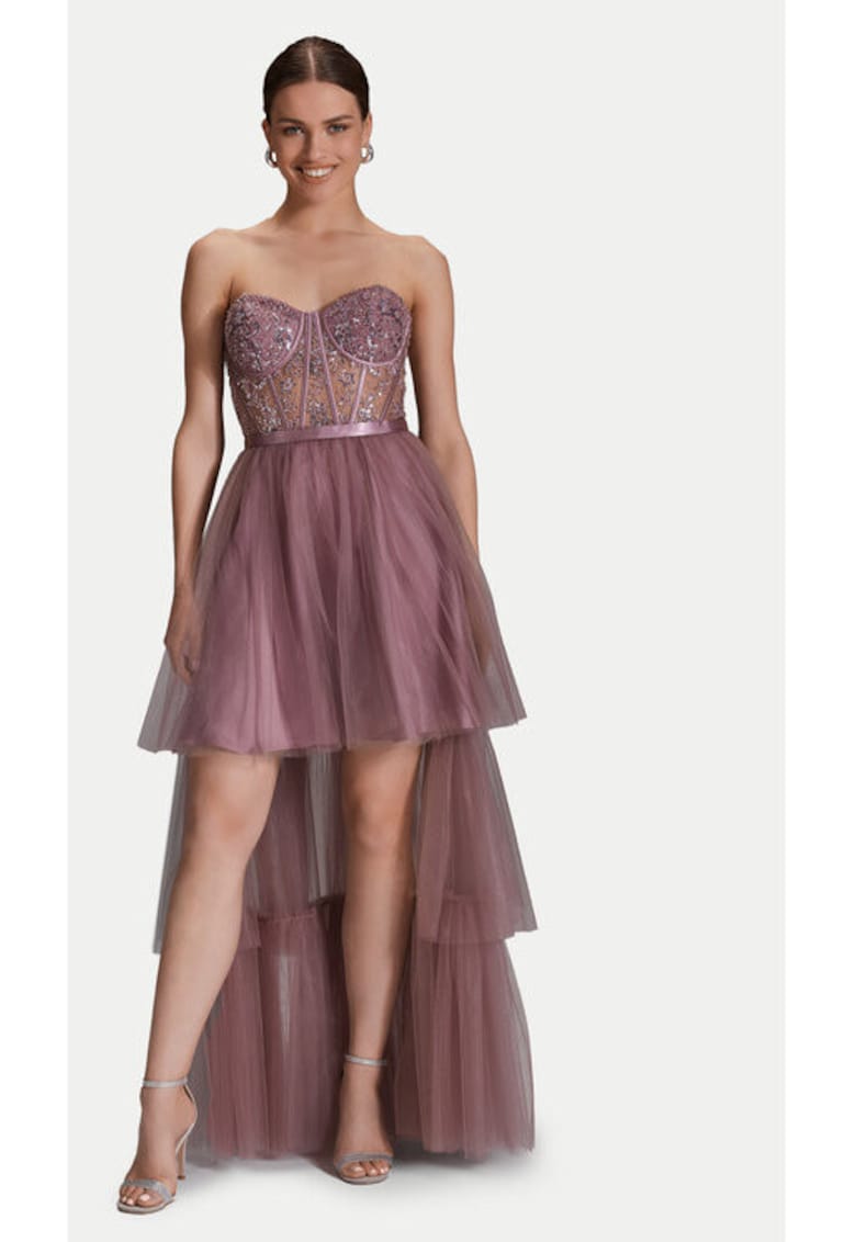 Дамска рокля - 304886645 - Полиестер - Розов Hey kyla