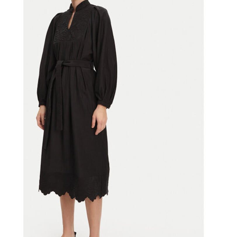 Дамска рокля -  304892929 - Медно сиво/Органичен памук - Черна - Черен Munthe