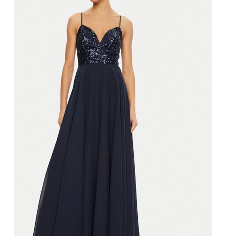 Дамска рокля -  304893568 - Полиестер - Син - Син Swing