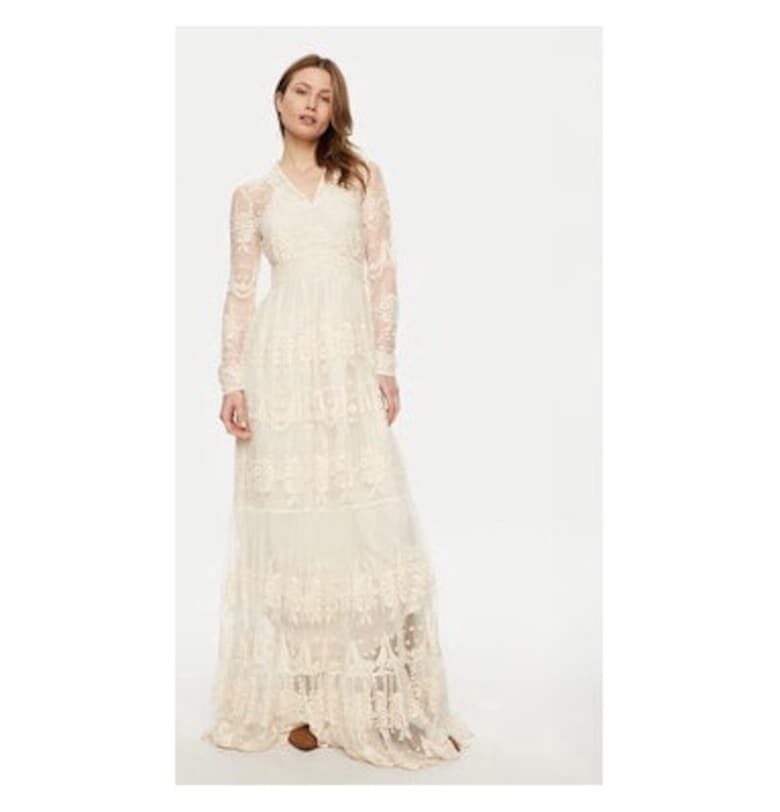 Дамска рокля -  304893667 - Памук/Полиамид - Бял Yas