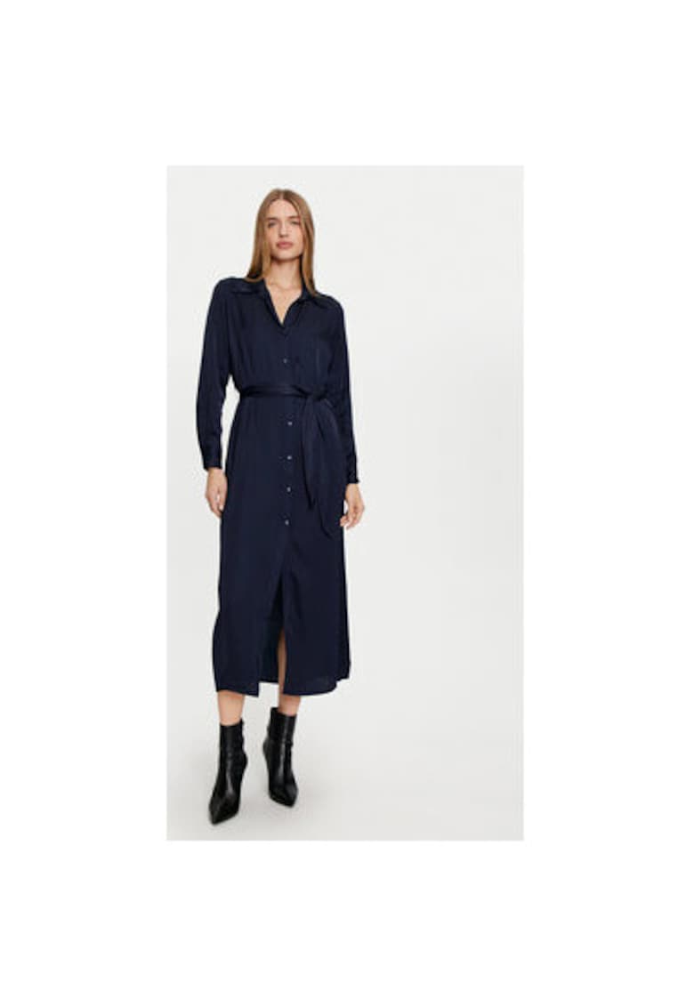 Дамска рокля - 304907418 - Вискоза - Син - Син Haveone