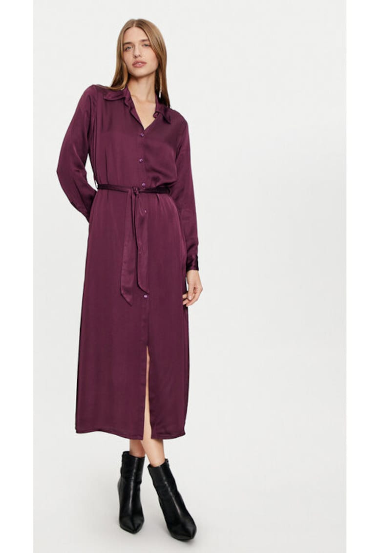 Дамска рокля - 304907425 - Вискоза - Лилаво - Виолетов Haveone