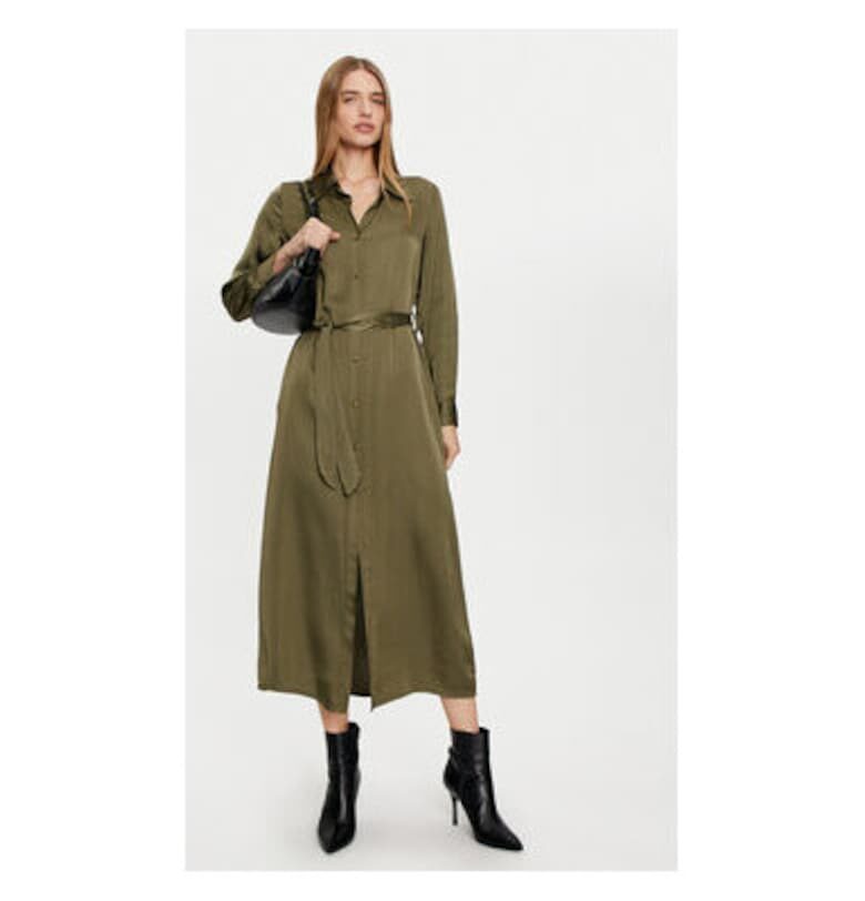 Дамска рокля -  304907432 - Вискоза - Зелена - Зелен Haveone