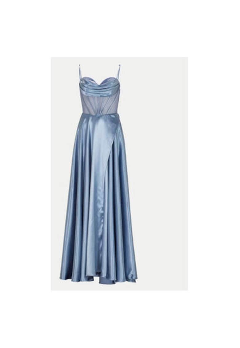 Дамска рокля - 304926334 - Полиестер - Син - Син Hey kyla