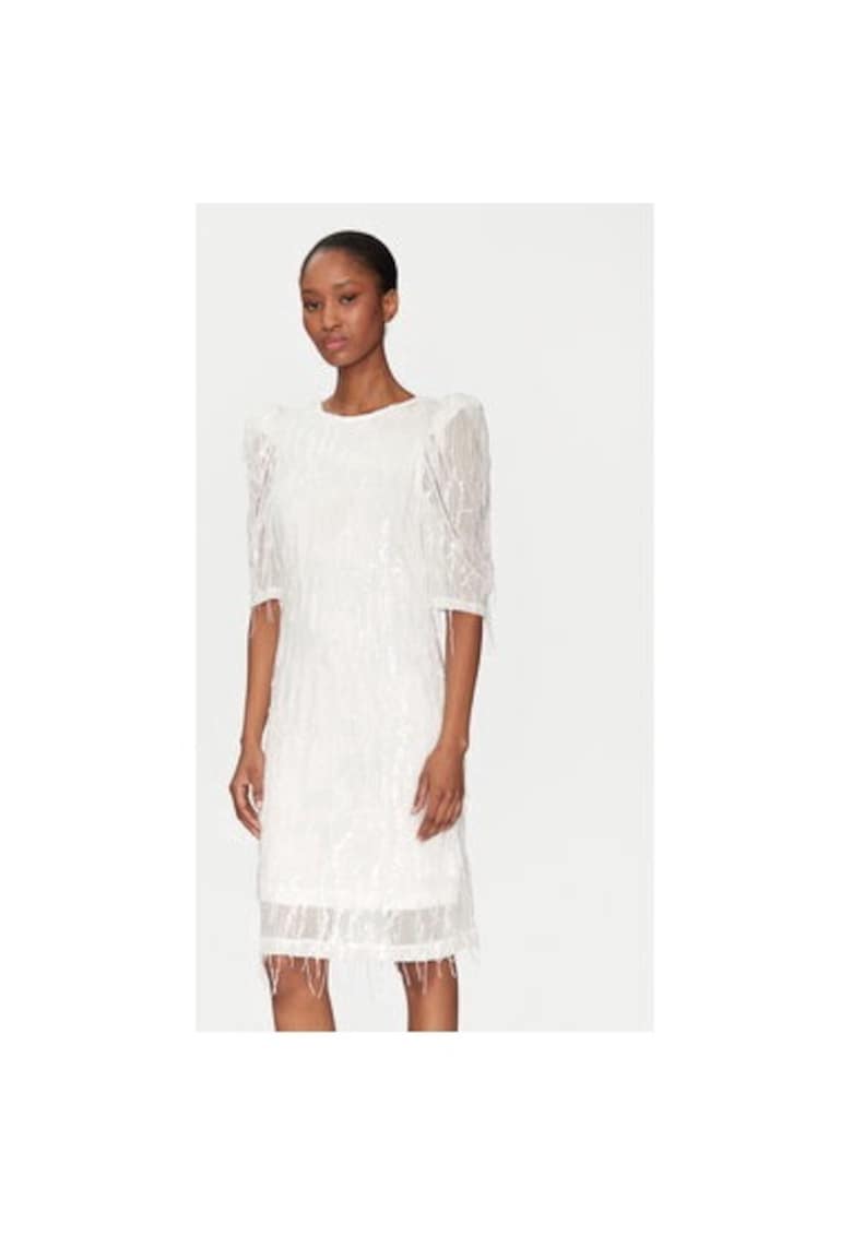 Дамска рокля - 304950674 - Полиестер - Бял Yas