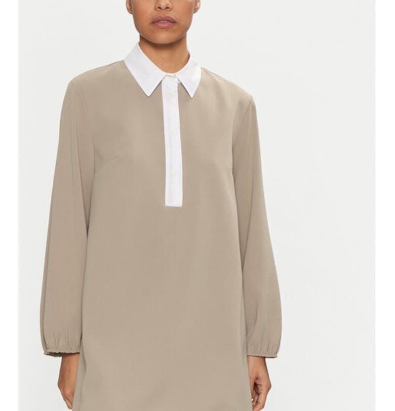 Дамска рокля -  305014146 - Полиестер - Бежов - Бежов PLEASE