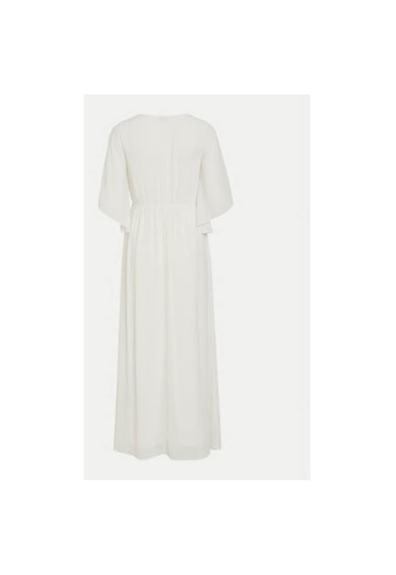 Дамска рокля - 305104823 - Рециклиран полиестер/Полиестер - Бяла - Бял Vila