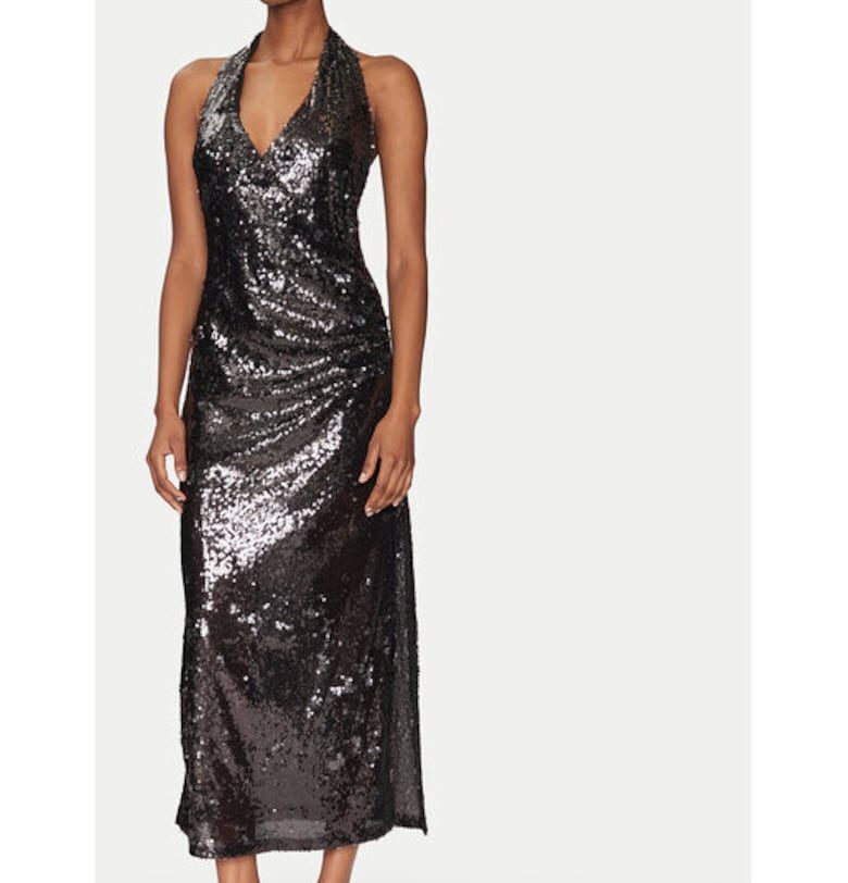 Дамска рокля -  305136916 - Рециклиран полиестер - Черен - Черен Haveone