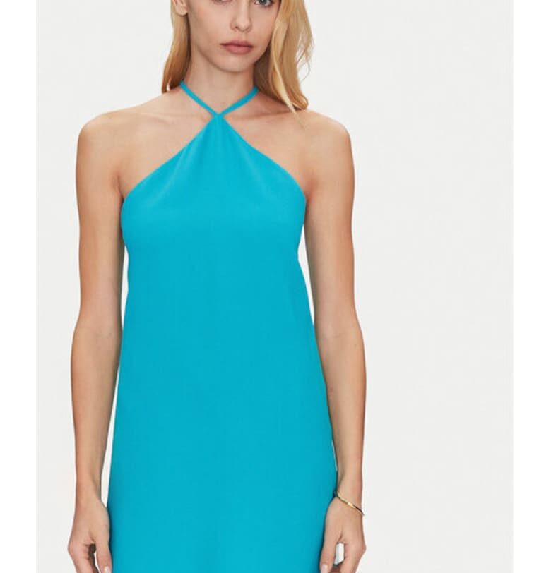 Дамска рокля -  305172594 - Вискоза - Син - Син Simona corsellini