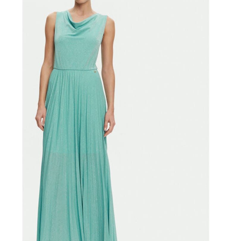 Дамска рокля -  305291387 - Вискоза/Лурекс - Зелена - Зелен ARTIGLI