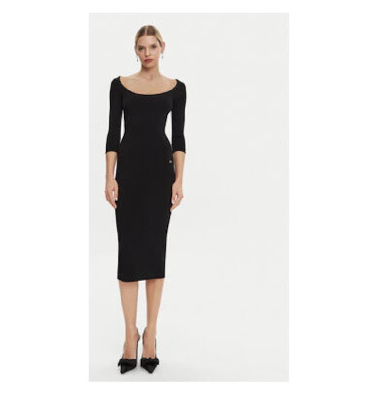 Дамска рокля -  305315557 - Вискоза/Полиестер - Черна - Черен Dolce  Gabbana