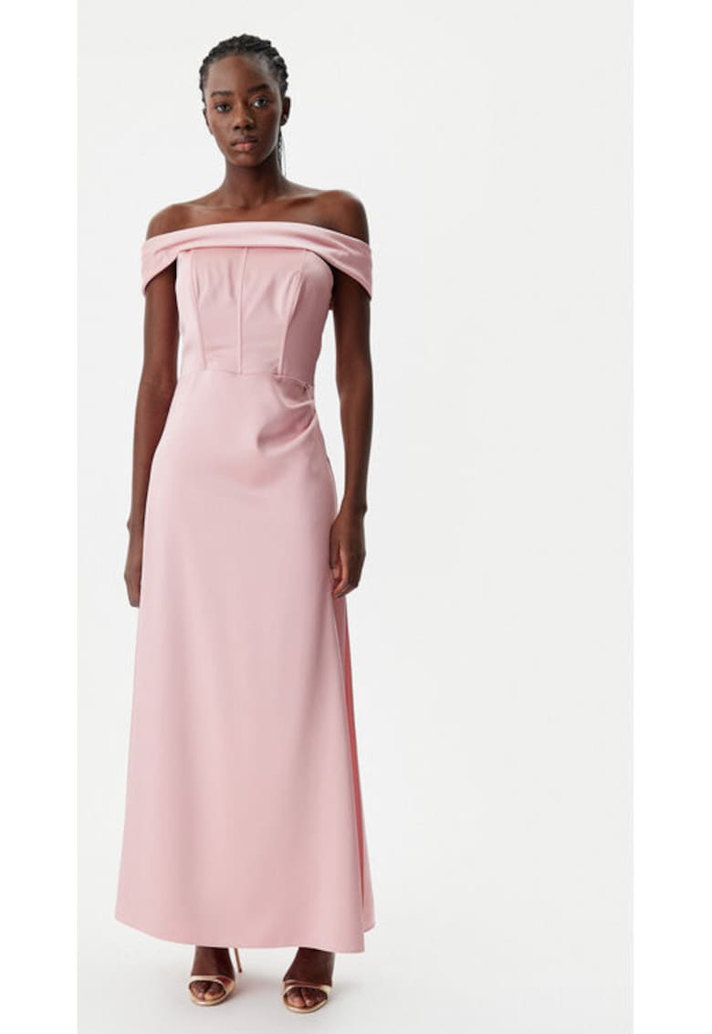 Дамска рокля - 305318336 - Полиестер - Розов Rinascimento