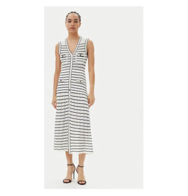 Дамска рокля  511FD13006 - Вискоза/Полиамид - Екрю Gaudi