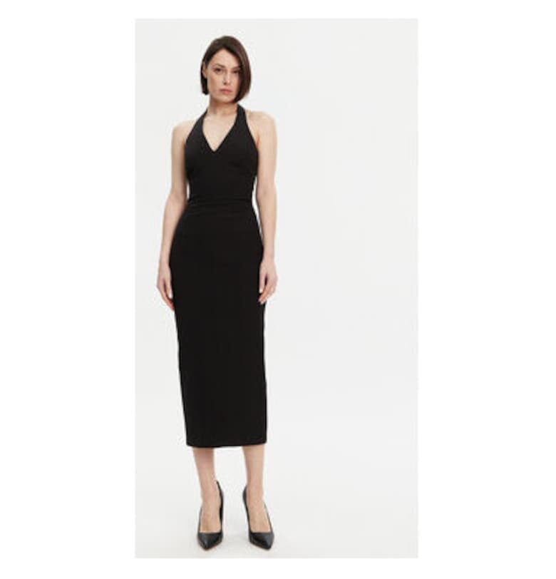 Дамска рокля  53-3403 - Рециклиран полиестер - Черен - Черен Access fashion