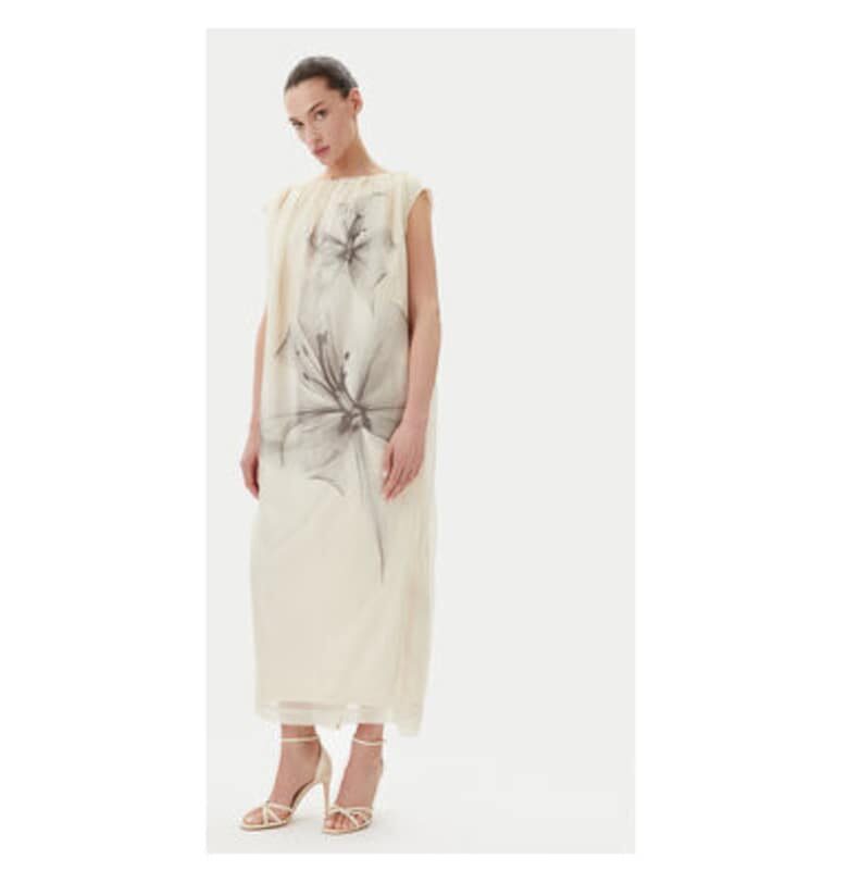 Дамска рокля  5586199 - коприна - екрю - Екрю Birgitte Herskind