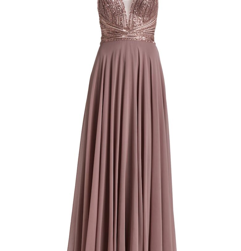 Дамска рокля  5AG015HK - найлон - розов - Розово Hey kyla