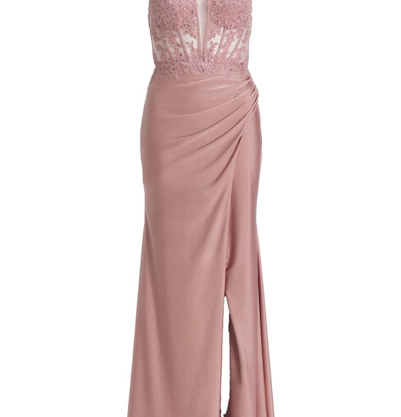 Дамска рокля  5AI058HK - Полиестер - Розов - Розово Hey kyla