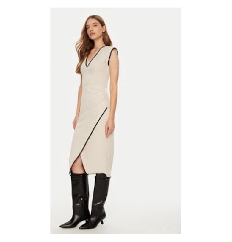 Дамска рокля -  65497 - Бежов Access fashion