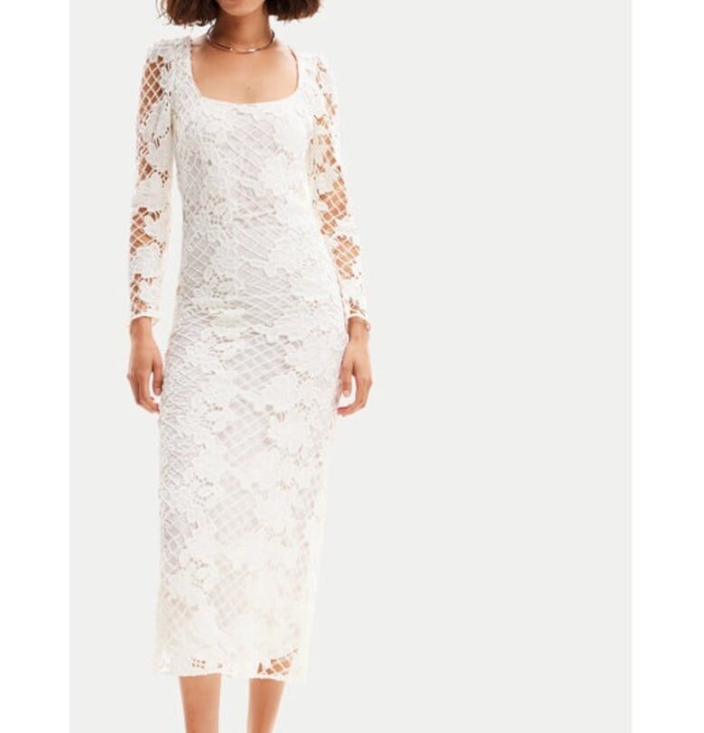 Дамска рокля -  76435 - Бяла - Памук DESIGUAL