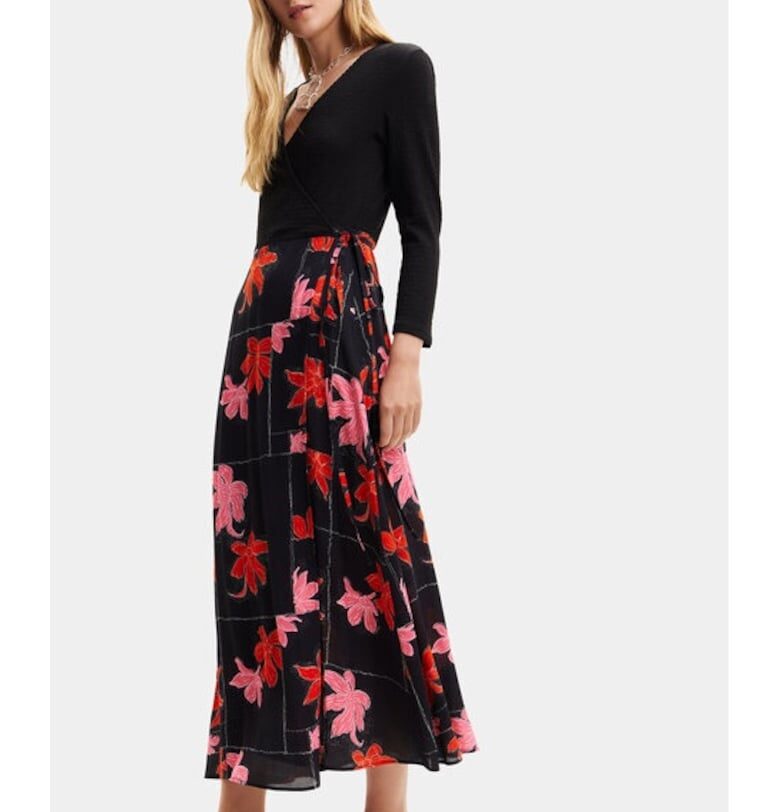 Дамска рокля -  76473 - Черна - Вискоза DESIGUAL