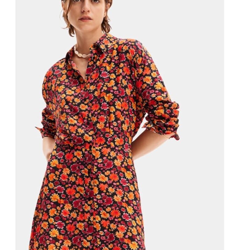 Дамска рокля -  76725 - Оранжева - Вискоза DESIGUAL